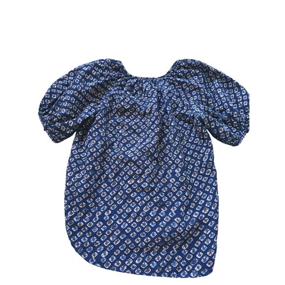 Anthropologie Pilcro Puff Sleeve Blouse Small Boho Fall Cottagecore Artsy Print - Picture 3 of 7